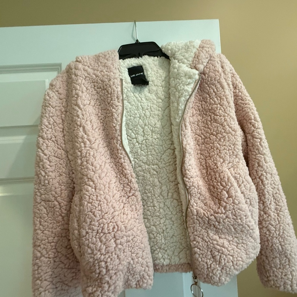 ME JANE Pink Sherpa Zip-Up Jacket